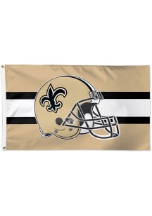 New Orleans Saints 3x5 Helmet Gold Silk Screen Grommet Flag