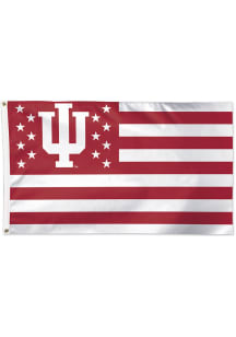 Red Indiana Hoosiers 3x5 American Silk Screen Grommet Flag