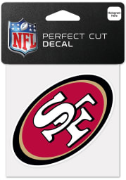 San Francisco 49ers 4x4 Inch Auto Decal - Red