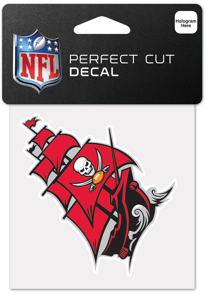Tampa Bay Buccaneers 4x4 Inch Auto Decal - Black