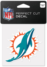 Miami Dolphins 4x4 Inch Auto Decal - Green