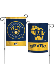 Milwaukee Brewers 2 Sided Team Logo Garden Flag