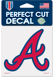 Atlanta Braves 4x4 inch Auto Decal - Red