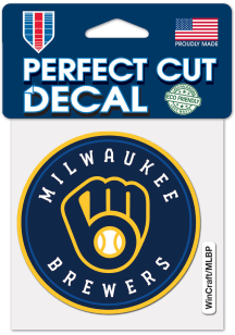 Milwaukee Brewers 4x4 inch Auto Decal - Blue
