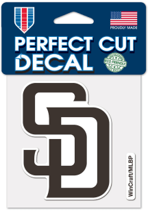 San Diego Padres 4x4 inch Auto Decal - Blue
