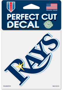 Tampa Bay Rays 4x4 inch Auto Decal - Blue