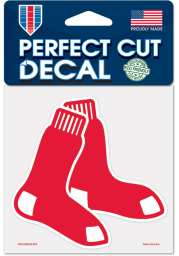 Boston Red Sox 4x4 inch Auto Decal - Red