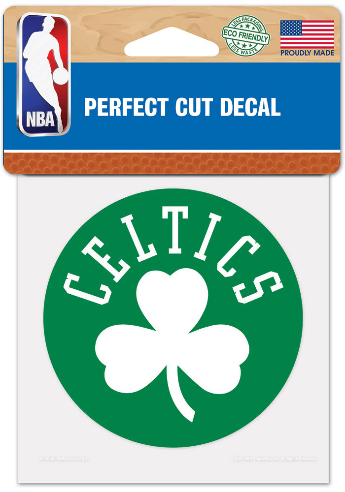 Boston Celtics 4x4 inch Auto Decal - Green