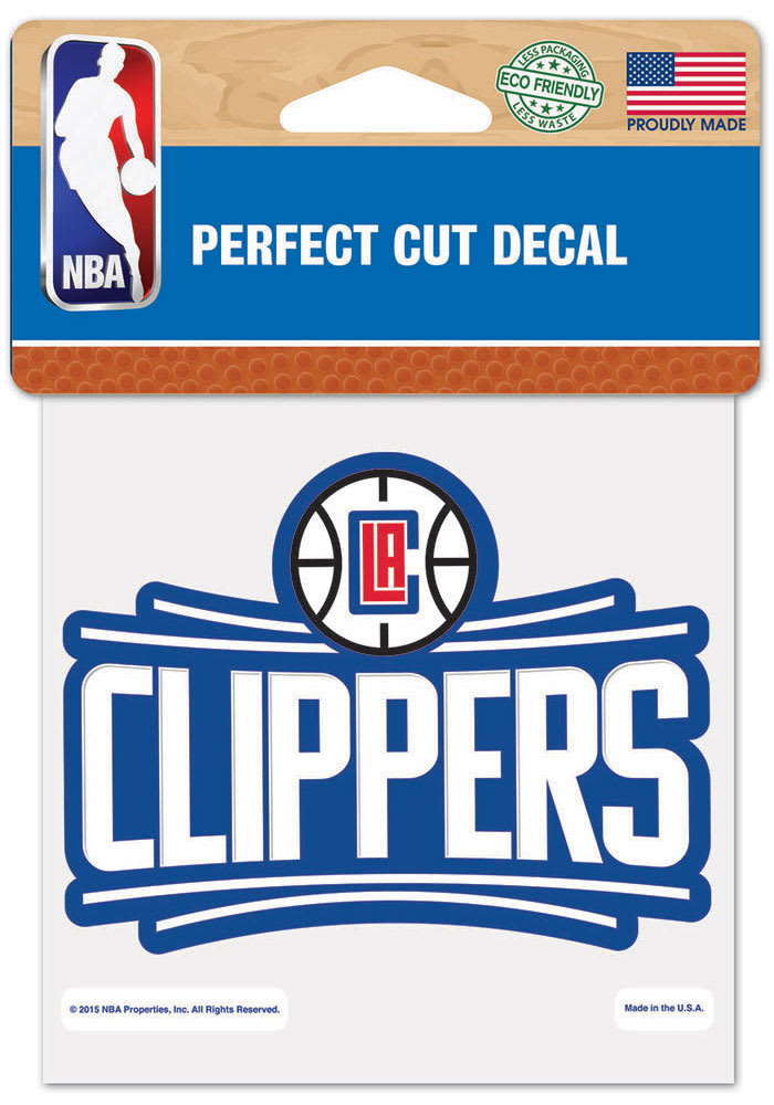 Los Angeles Clippers 4x4 inch Auto Decal - Red