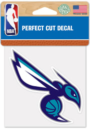 Charlotte Hornets 4x4 inch Auto Decal - Blue