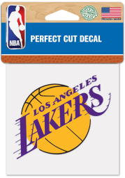 Los Angeles Lakers 4x4 inch Auto Decal - Purple