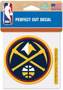 Denver Nuggets 4x4 inch Auto Decal - Blue