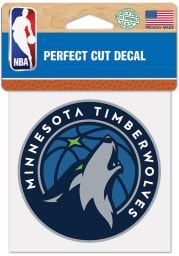 Minnesota Timberwolves 4x4 inch Auto Decal - Blue