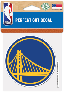 Golden State Warriors 4x4 inch Auto Decal - Blue