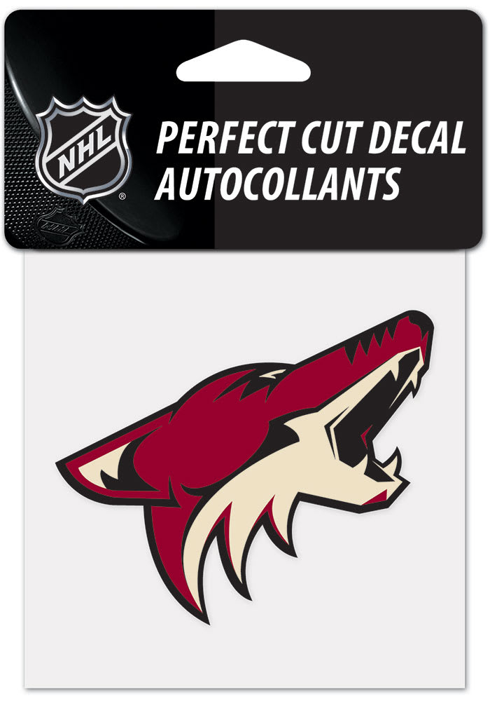 Arizona Coyotes 4x4 inch Auto Decal - Red