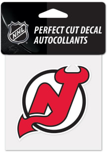 New Jersey Devils 4x4 inch Auto Decal - Red