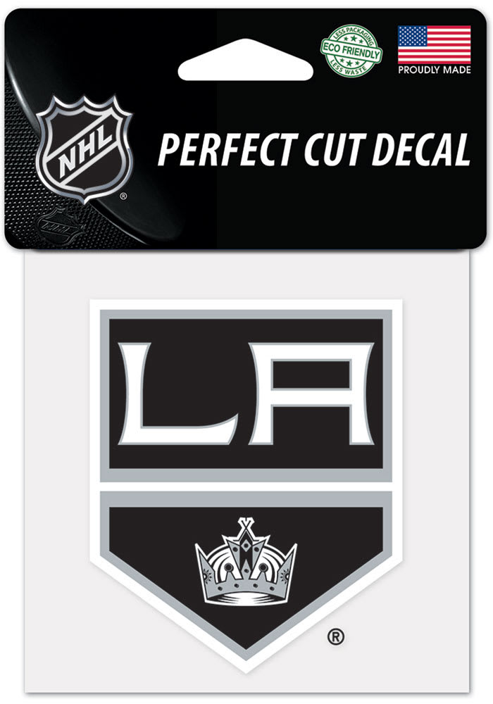 Los Angeles Kings 4x4 inch Auto Decal - Silver