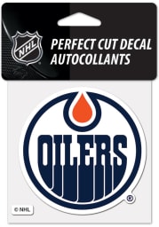 Edmonton Oilers 4x4 inch Auto Decal - Orange
