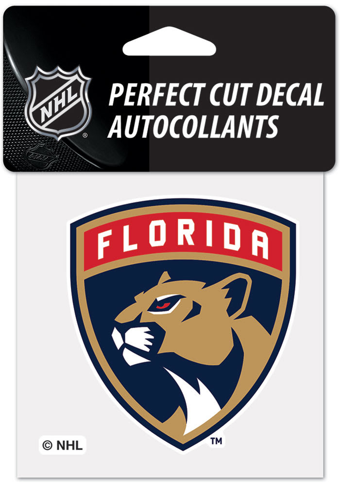 Florida Panthers 4x4 inch Auto Decal - Red