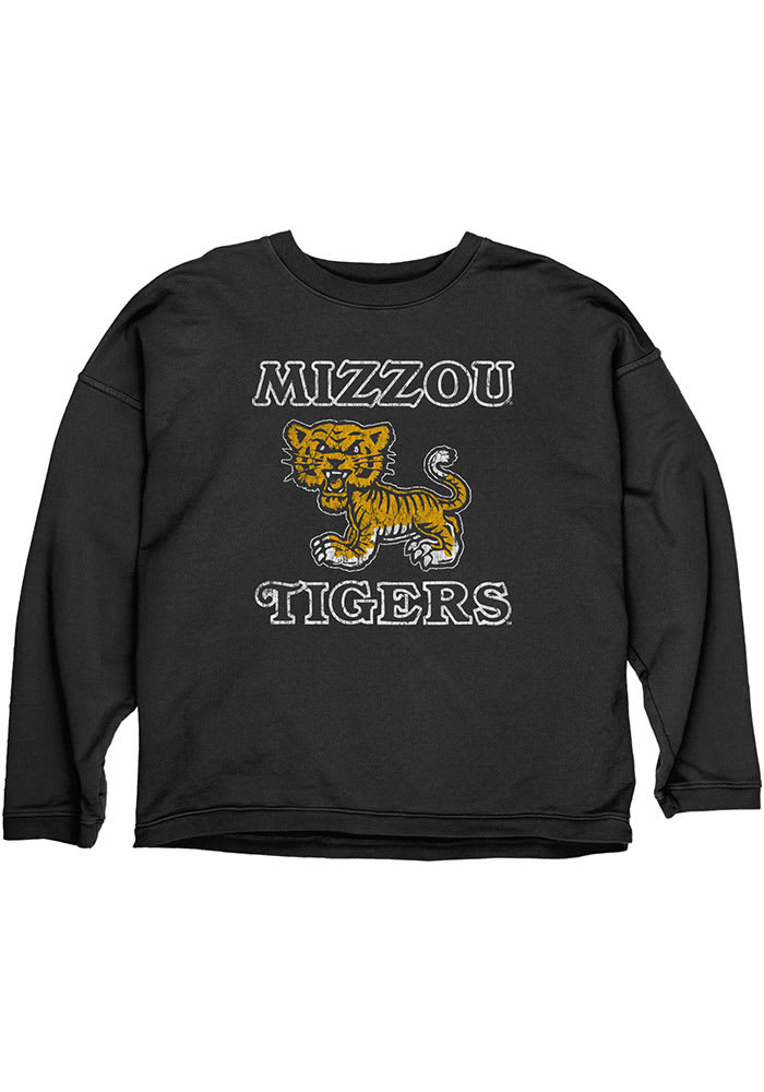 Missouri Tigers Womens Black Roaracle Crew Sweatshirt