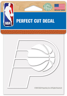 Indiana Pacers White 4x4 Inch Auto Decal - White