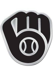 Milwaukee Brewers Chrome Car Emblem - Silver