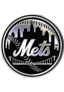 New York Mets Chrome Car Emblem - Silver