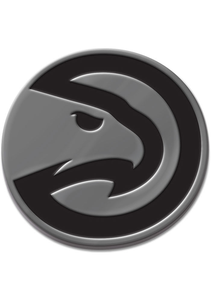 Atlanta Hawks Chrome Car Emblem - Silver