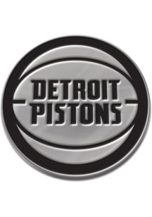 Detroit Pistons Chrome Car Emblem - Silver
