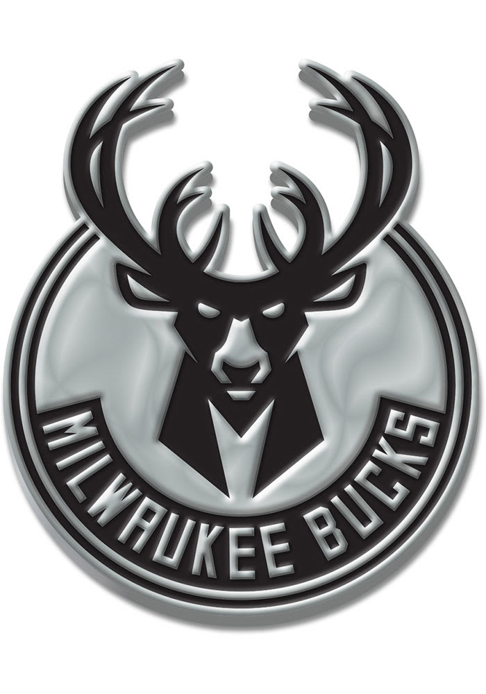 Milwaukee Bucks Chrome Car Emblem - Silver