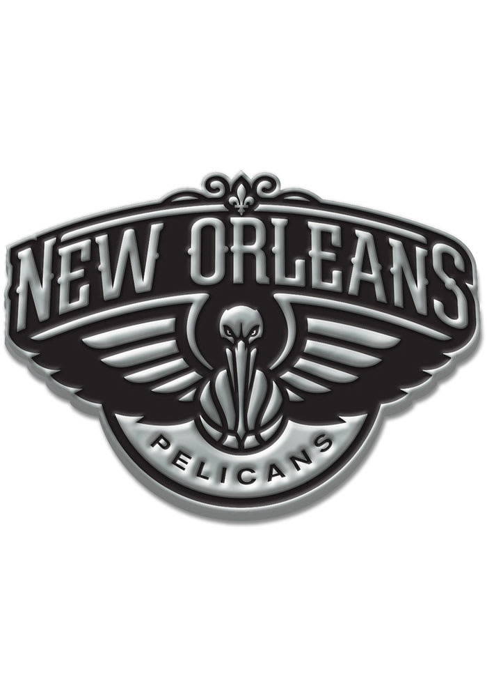 New Orleans Pelicans Chrome Car Emblem - Silver
