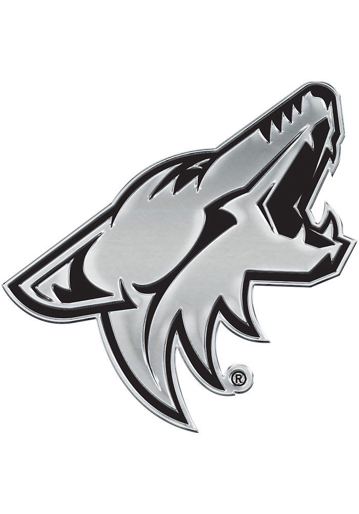 Arizona Coyotes Chrome Car Emblem - Silver