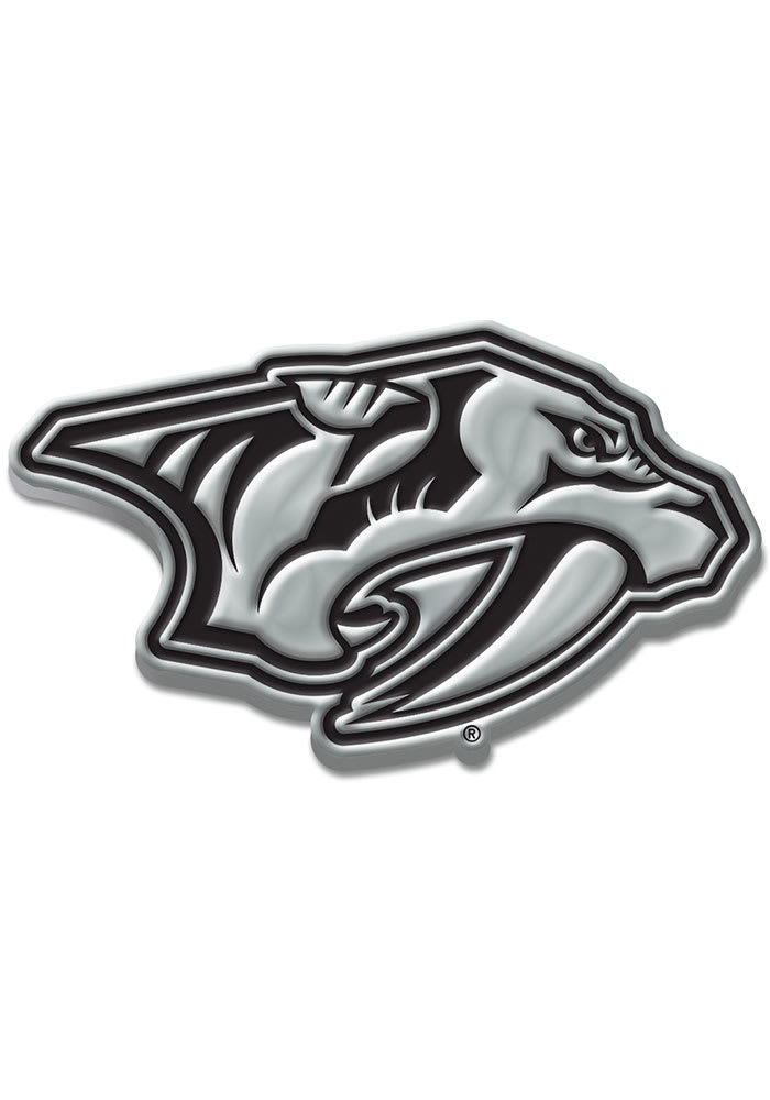 Nashville Predators Chrome Car Emblem - Silver