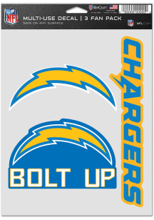Los Angeles Chargers Triple Pack Auto Decal - Blue