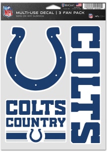 Indianapolis Colts Triple Pack Auto Decal - Blue