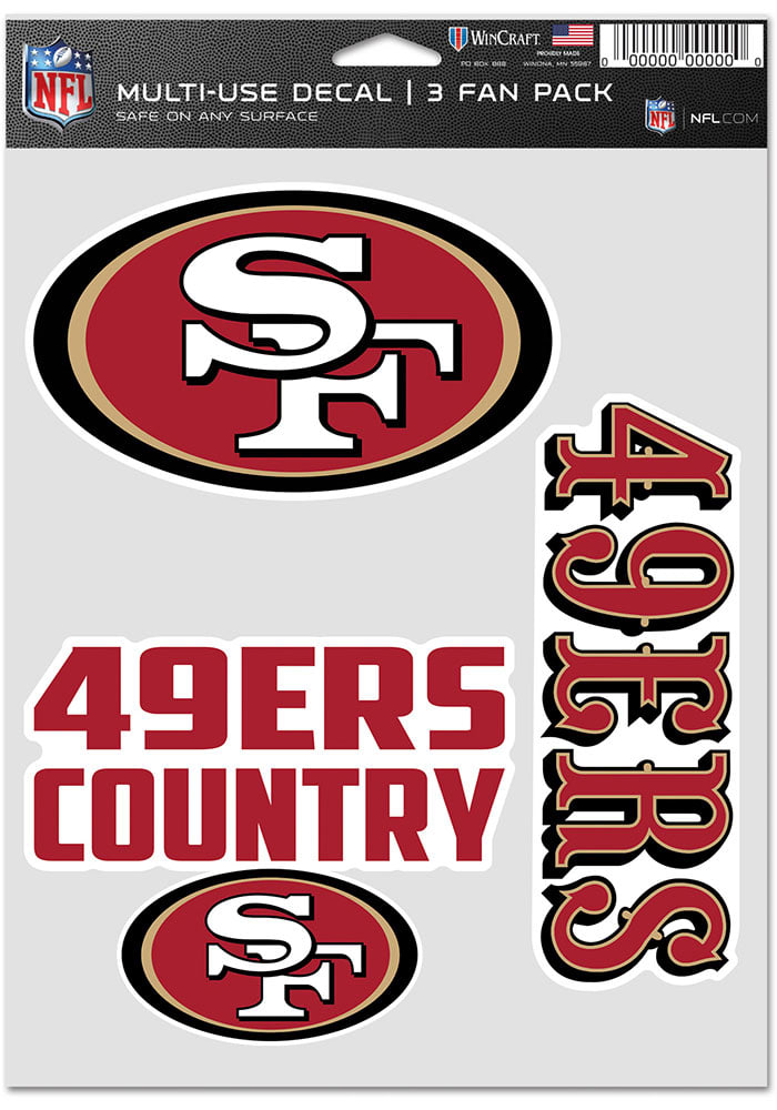 Auto NFL Badge + Adhesive tape Car San Francisco 49ers Emblem Sticker