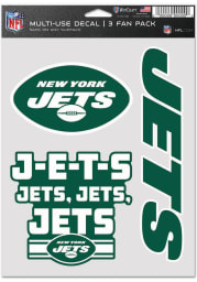 New York Jets Triple Pack Auto Decal - Green