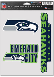 Seattle Seahawks Triple Pack Auto Decal - Blue