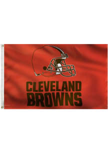 Cleveland Browns 3x5 Brown Grommet Orange Silk Screen Grommet Flag