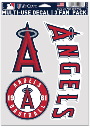 Los Angeles Angels Triple Pack Auto Decal - Red