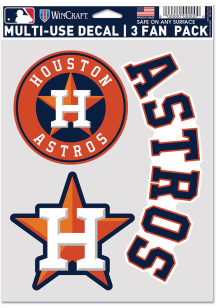 Houston Astros Triple Pack Auto Decal - Blue