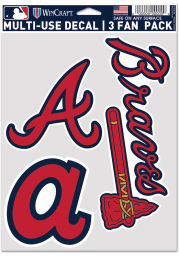 Atlanta Braves Triple Pack Auto Decal - Red