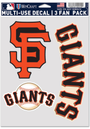 San Francisco Giants Triple Pack Auto Decal - Orange