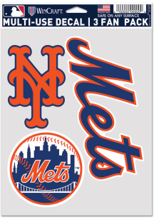 New York Mets Triple Pack Auto Decal - Blue