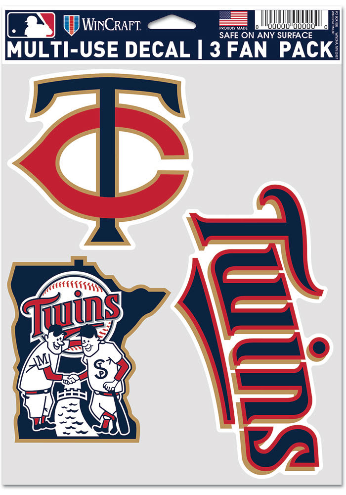 Minnesota Twins Triple Pack Auto Decal - Red