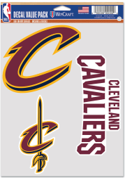 Cleveland Cavaliers Triple Pack Auto Decal - Black
