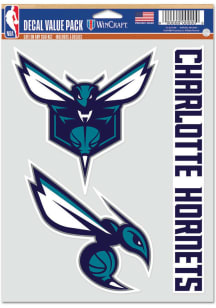 Charlotte Hornets Triple Pack Auto Decal - Blue