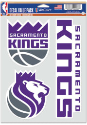 Sacramento Kings Triple Pack Auto Decal - Purple