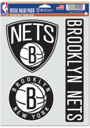 Brooklyn Nets Triple Pack Auto Decal - Black