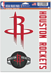 Houston Rockets Triple Pack Auto Decal - Red